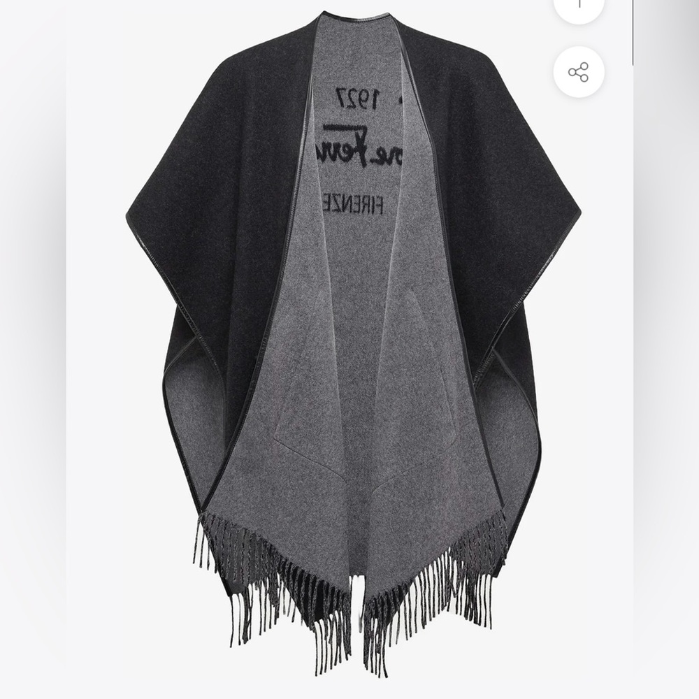 Salvatore Ferragamo Reversible Cashmere Cape